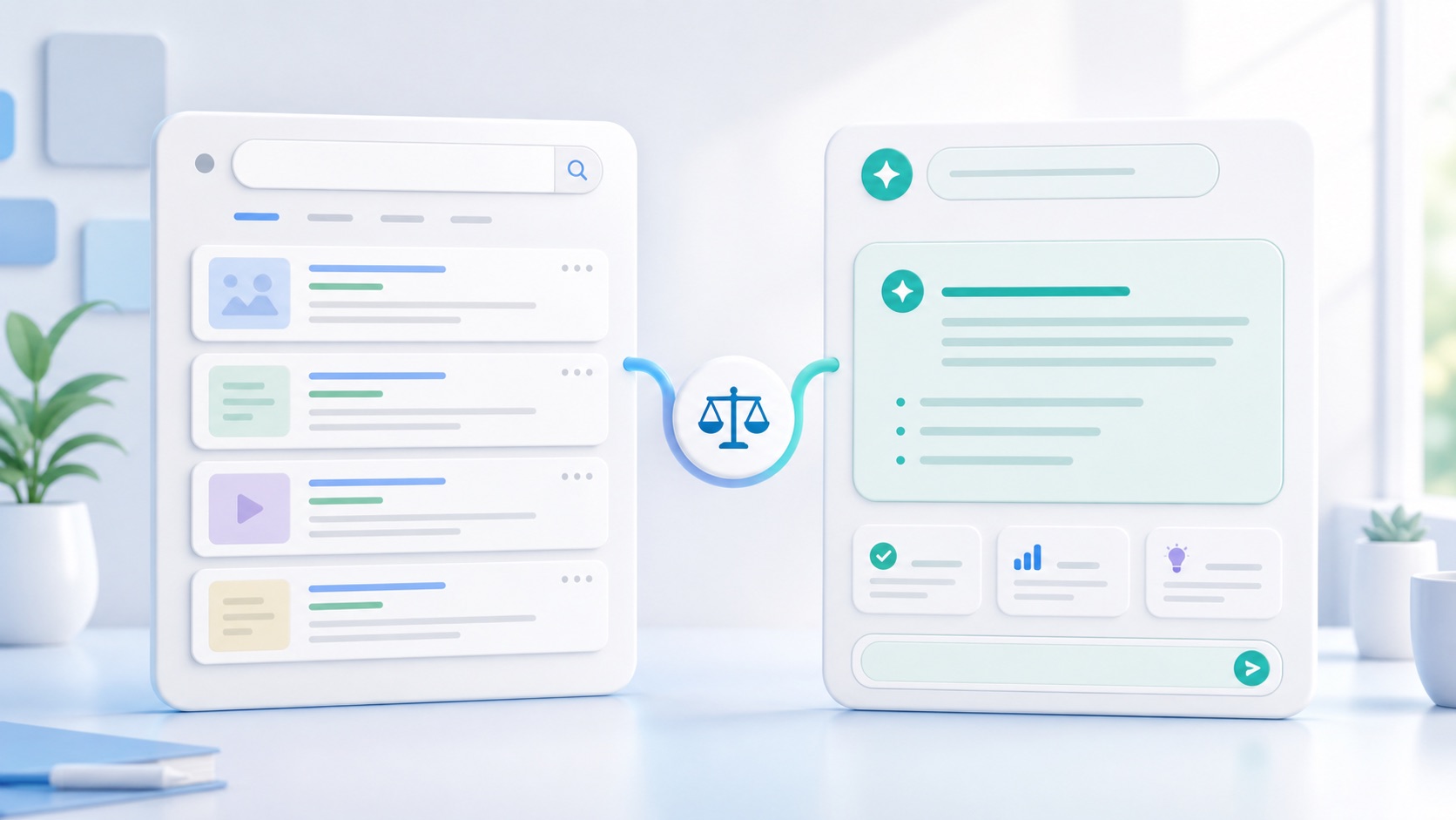 AI assistant and search engine comparison
