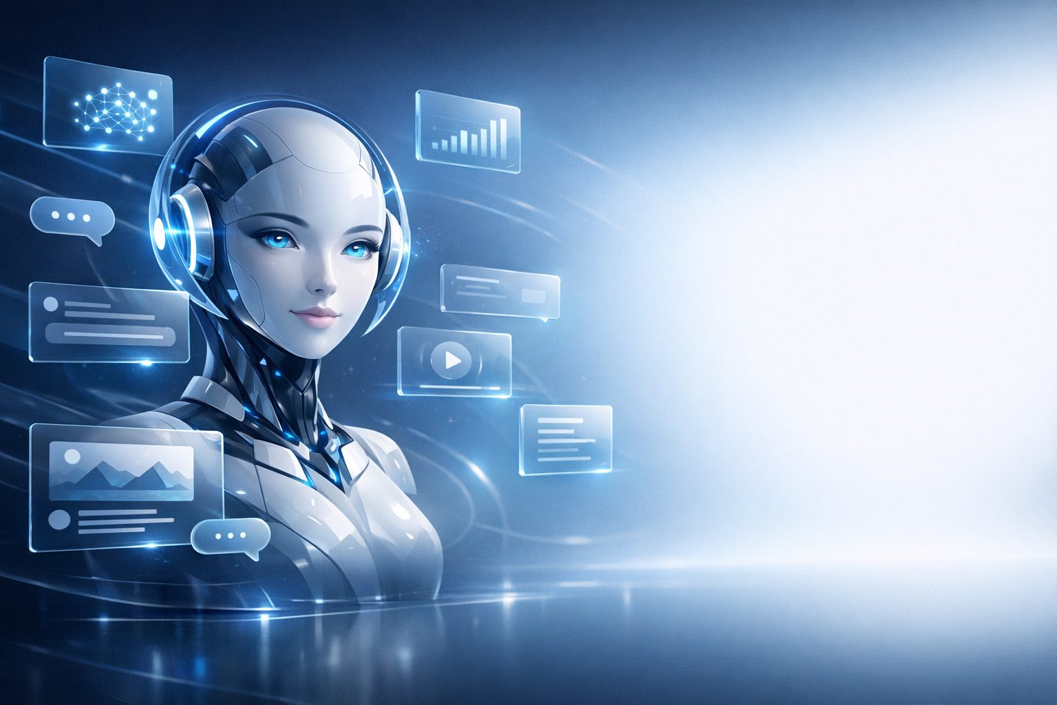 Abstract AI assistant visual
