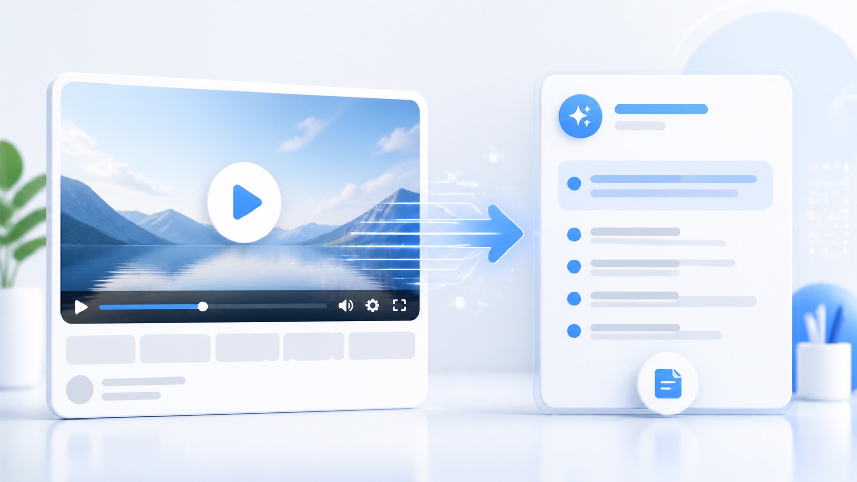 AI video summary workflow